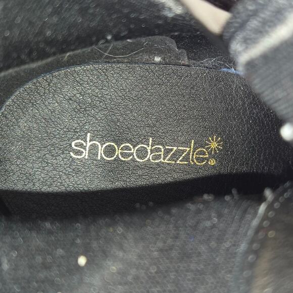 Shoedazzle Women's Shoes 10 Black Laces Closed Toe Ankle Boots Plaid Booties - Picture 5 of 8